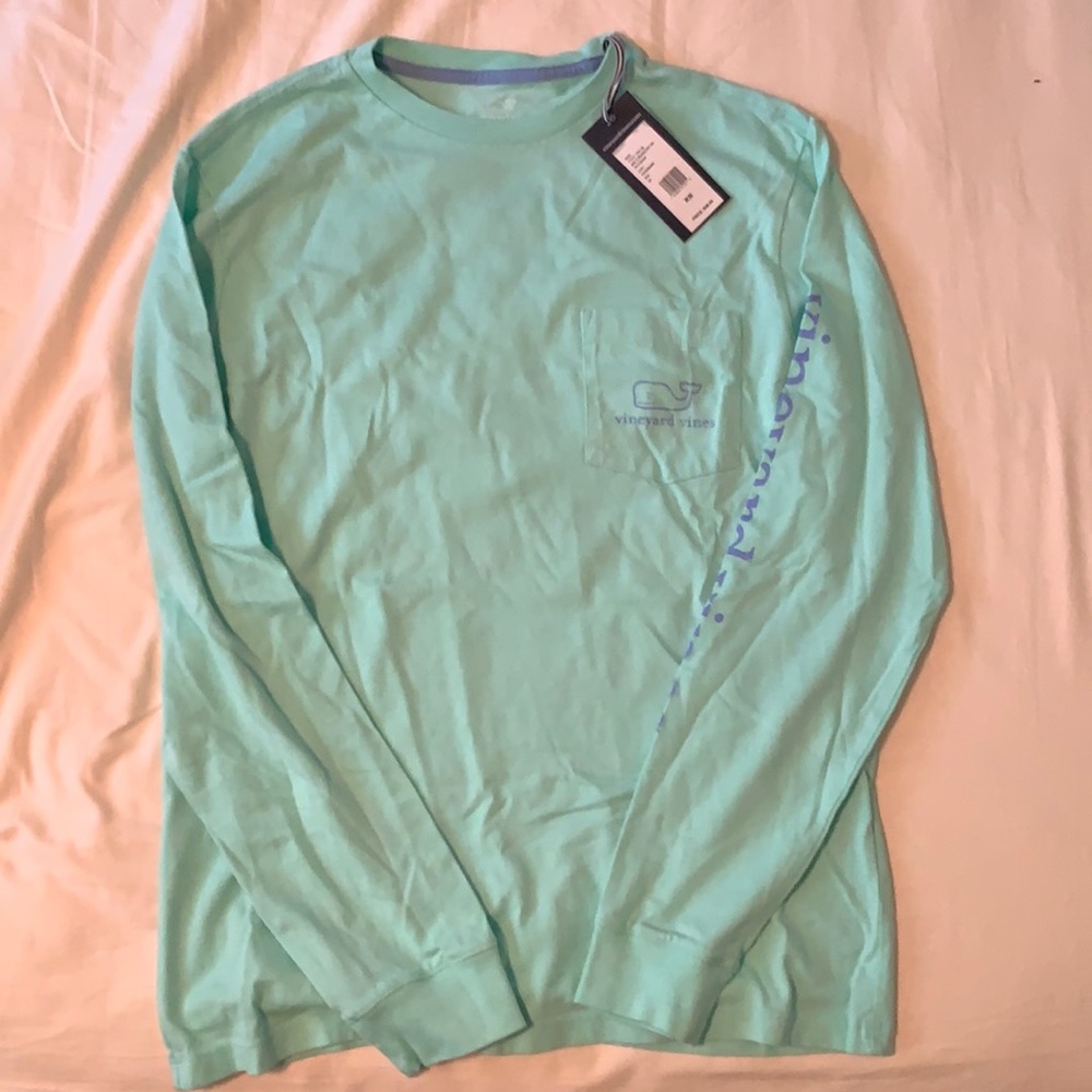AquaMarine Vineyard Vines Long Sleeve tee